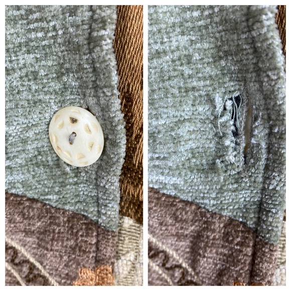 Chicos Market Sz 1 (Medium 8 10) Jacket Coat Blazer Art to Wear Tan Patchwork - Picture 3 of 5